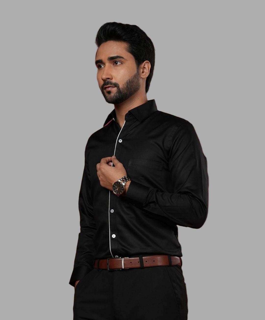 Indoline Satin Dull Shirt