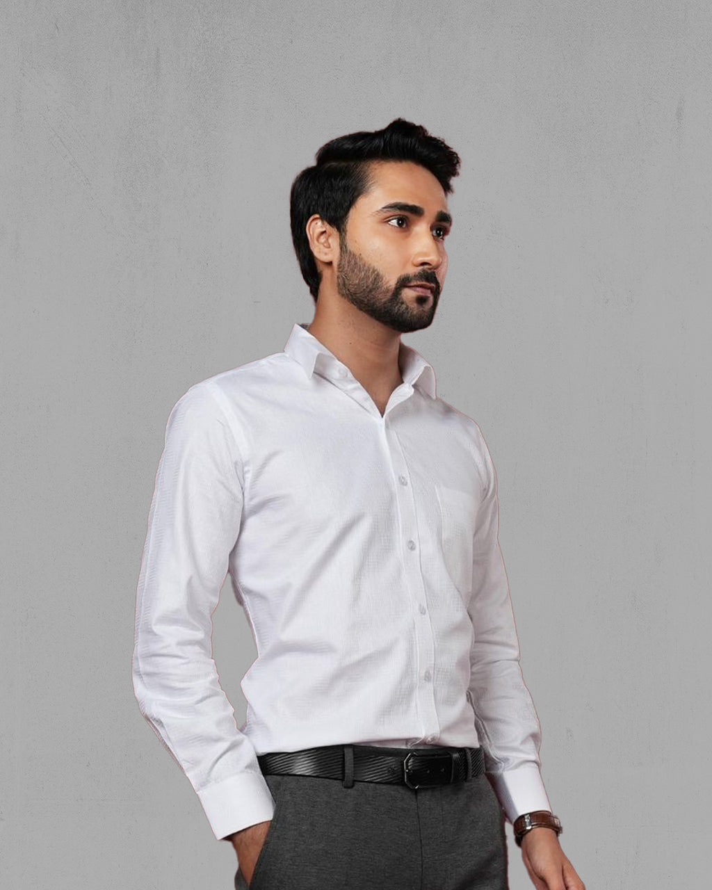 Avenger White Dobby Shirt