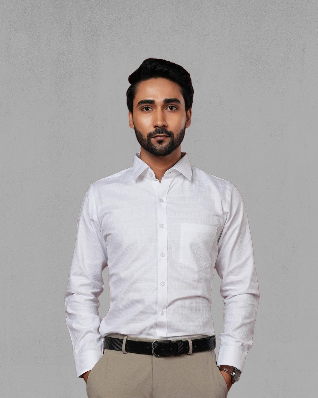 Avenger White Dobby Shirt