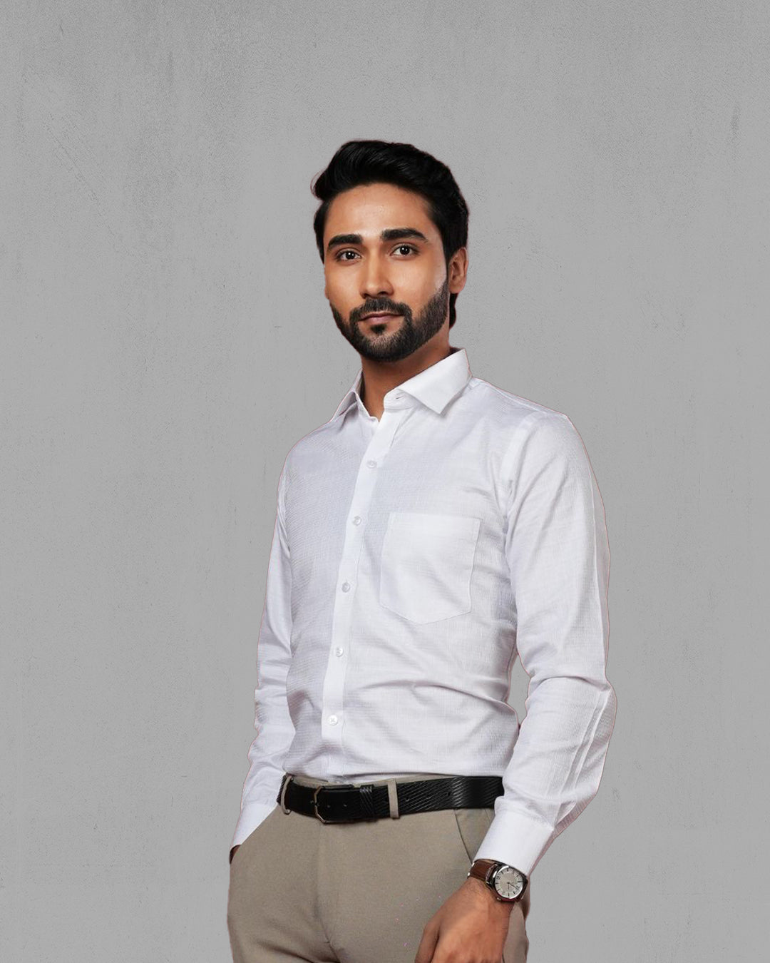 Avenger White Dobby Shirt